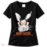 Happy Easter Hipster Bunny Rabbit Women's T-Shirt thumb 0