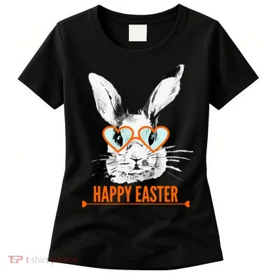 Happy Easter Hipster Bunny Rabbit Women's T-Shirt