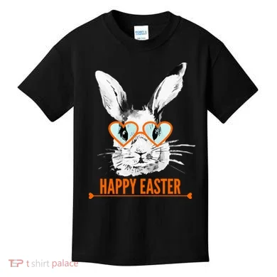 Happy Easter Hipster Bunny Rabbit Kids T-Shirt