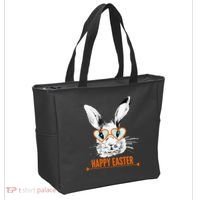 Happy Easter Hipster Bunny Rabbit Tote Bag thumb 2