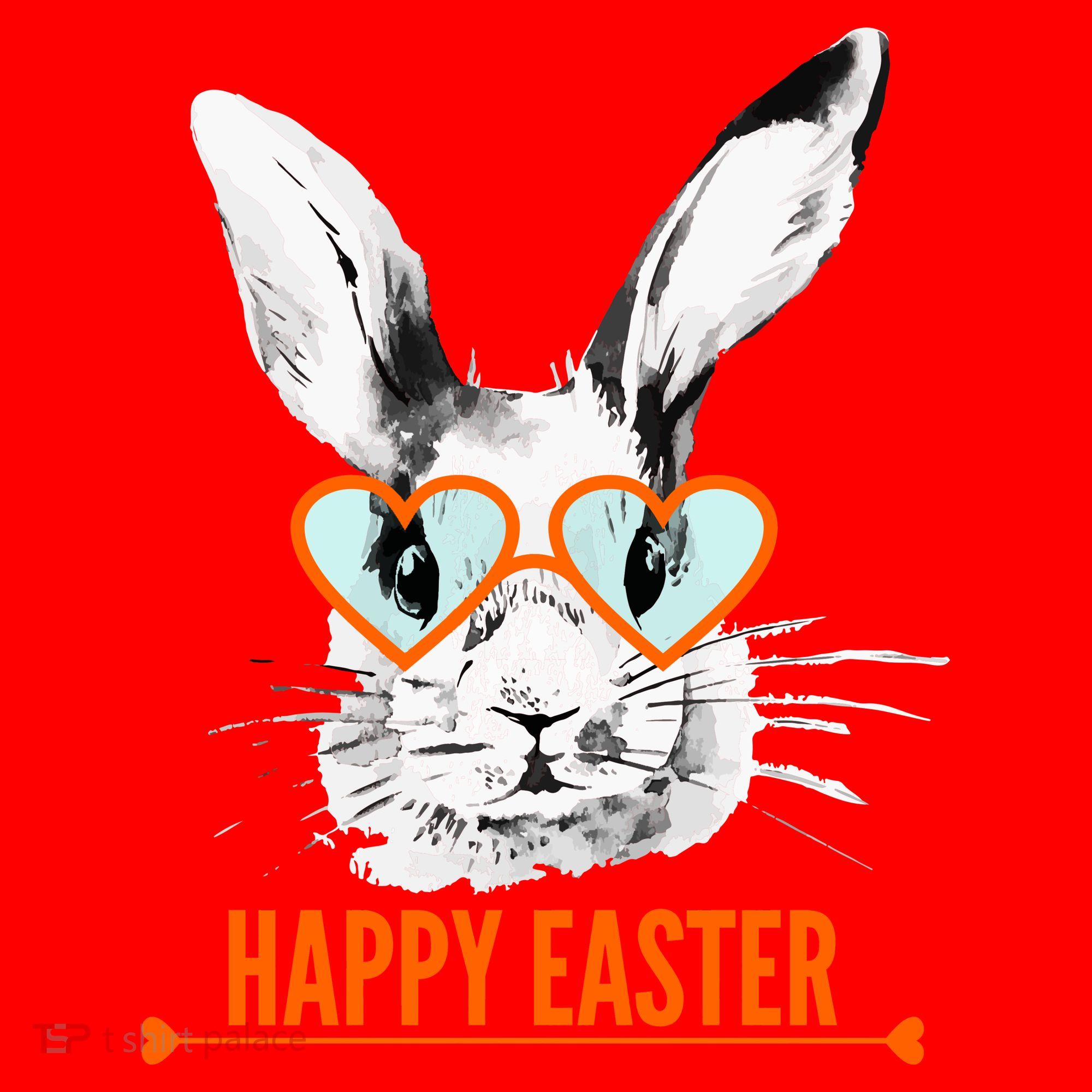 Happy Easter Hipster Bunny Rabbit Santa Hat
