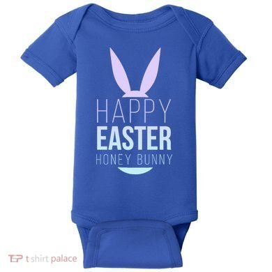 Happy Easter Honey Bunny Baby Bodysuit