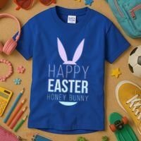 Happy Easter Honey Bunny Kids T-Shirt thumb 3