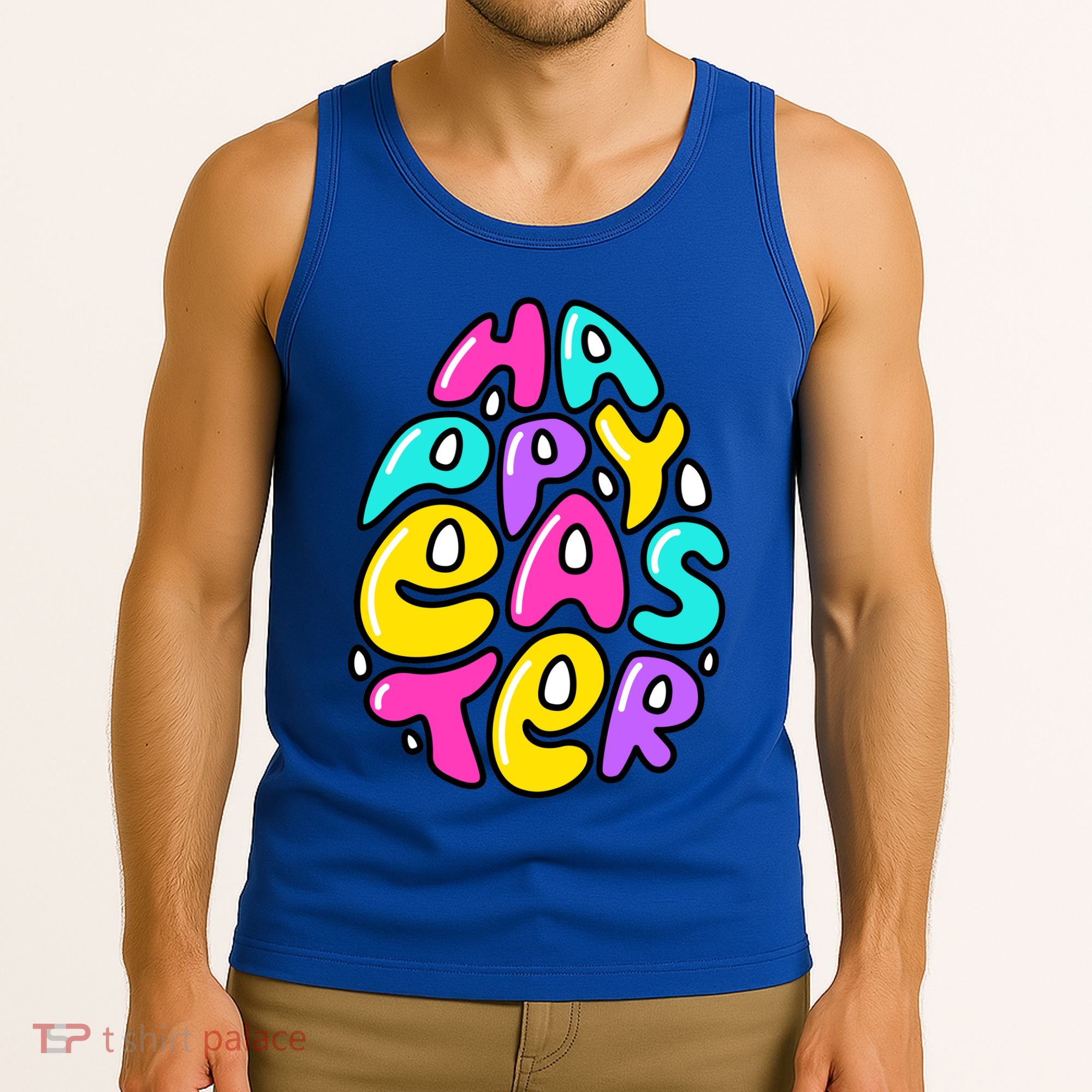 Happy Easter Pastel Egg Tank Top