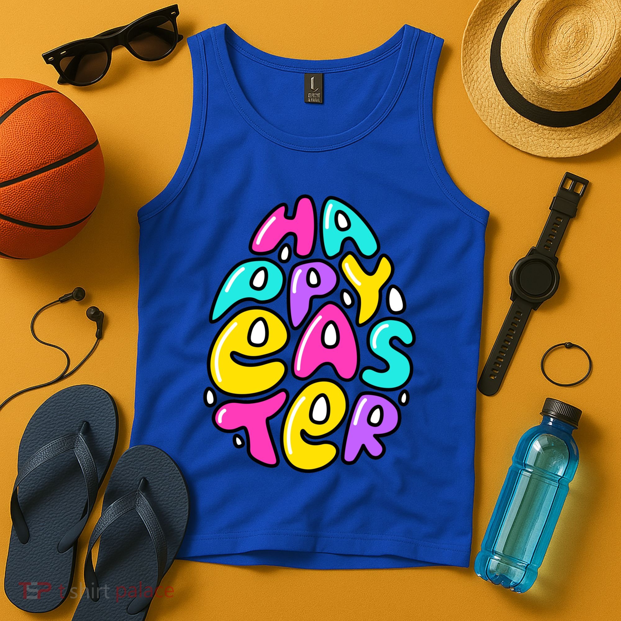 Happy Easter Pastel Egg Tank Top