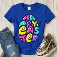 Happy Easter Pastel Egg Women's T-Shirt thumb 3