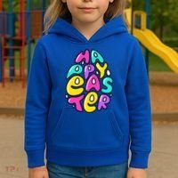 Happy Easter Pastel Egg Kids Hoodie thumb 3
