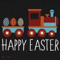 Happy Easter Train Doggie Tank thumb 4
