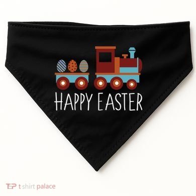 Happy Easter Train USA-Made Doggie Bandana