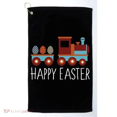 Happy Easter Train Golf Towel