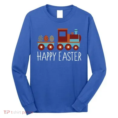 Happy Easter Train Long Sleeve Shirt