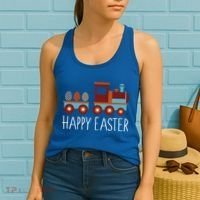 Happy Easter Train Women's Tank Top thumb 2