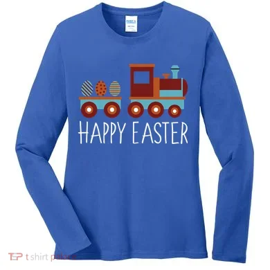 Happy Easter Train Women's Long Sleeve Shirt