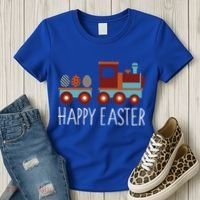 Happy Easter Train Women's T-Shirt thumb 3