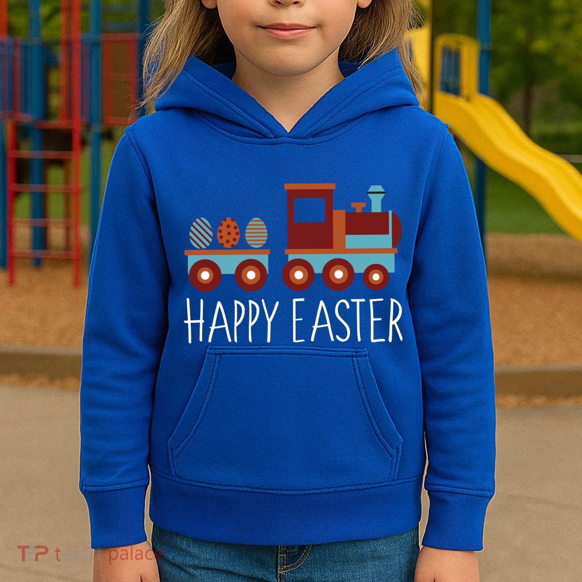Happy Easter Train Kids Hoodie