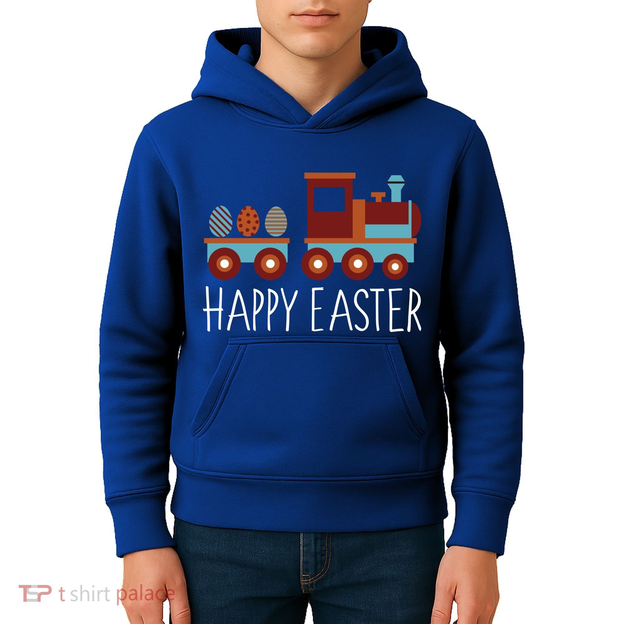 Happy Easter Train Kids Hoodie