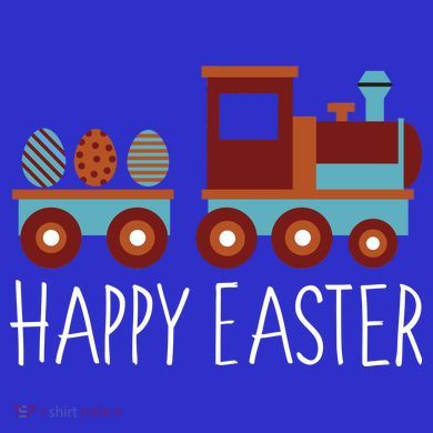 Happy Easter Train Kids Long Sleeve Shirt