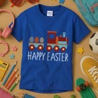 Happy Easter Train Kids T-Shirt thumb 3