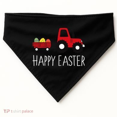Happy Easter Truck USA-Made Doggie Bandana