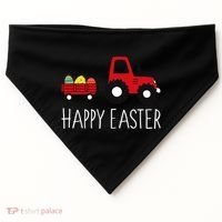 Happy Easter Truck USA-Made Doggie Bandana thumb 0