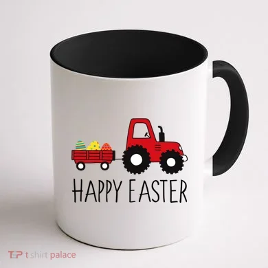 Happy Easter Truck Coffee Mug back