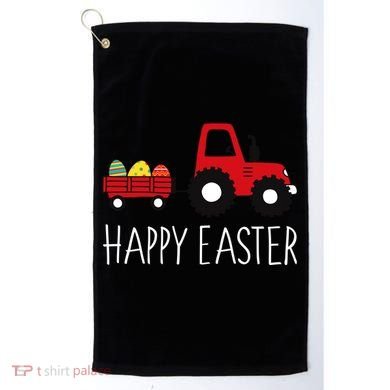 Happy Easter Truck Golf Towel