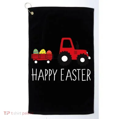 Happy Easter Truck Golf Towel