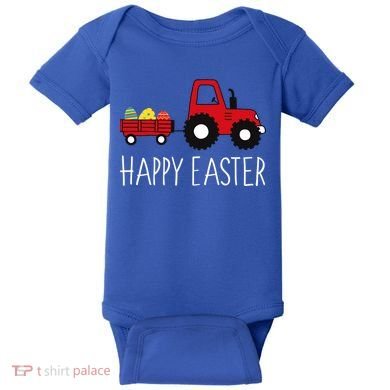 Happy Easter Truck Baby Bodysuit