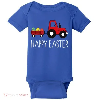 Happy Easter Truck Baby Bodysuit