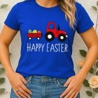 Happy Easter Truck Women's T-Shirt thumb 2