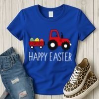 Happy Easter Truck Women's T-Shirt thumb 3
