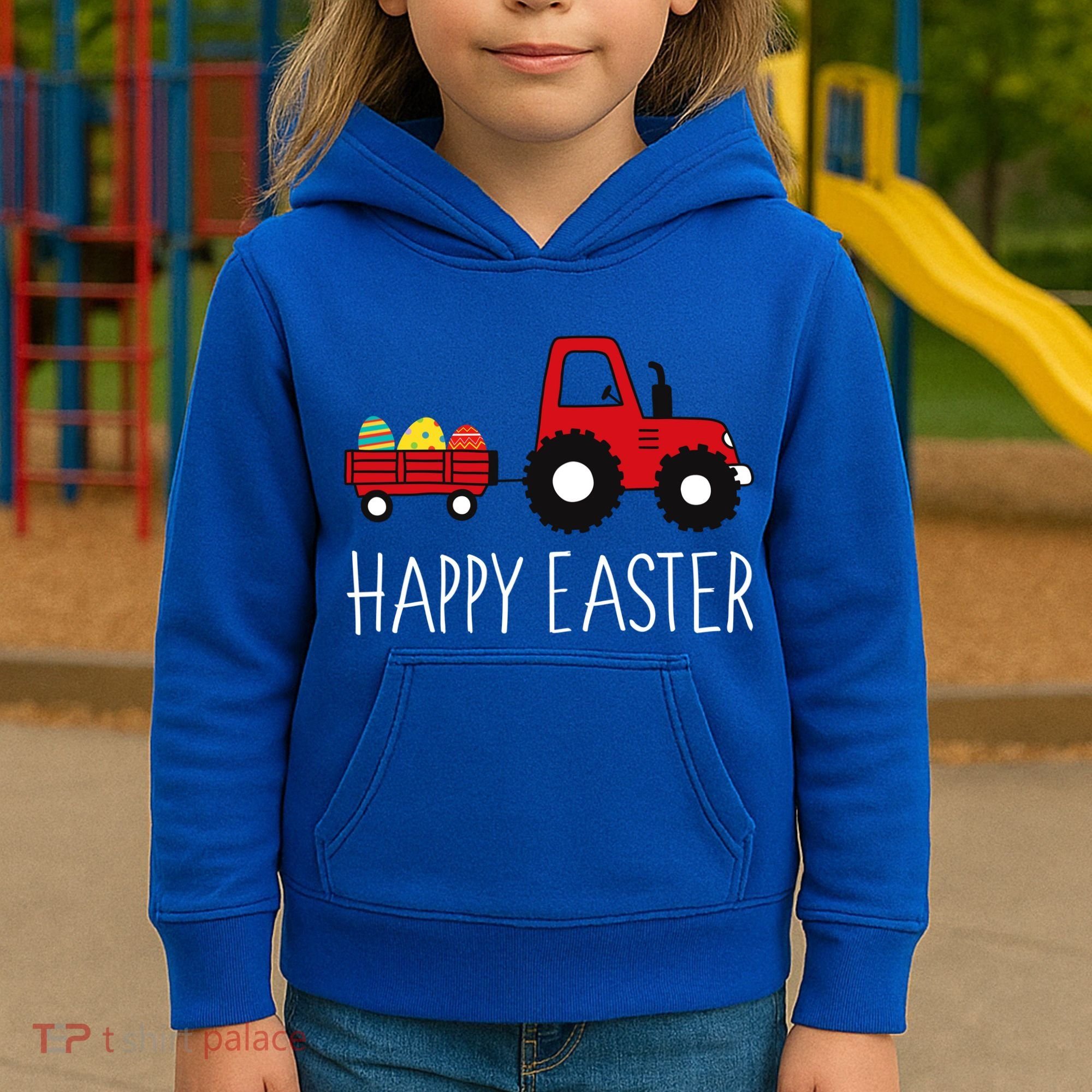 Happy Easter Truck Kids Hoodie