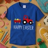 Happy Easter Truck Kids T-Shirt thumb 3