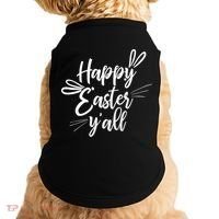 Happy Easter Y'all Bunny Ears Doggie Tank thumb 0