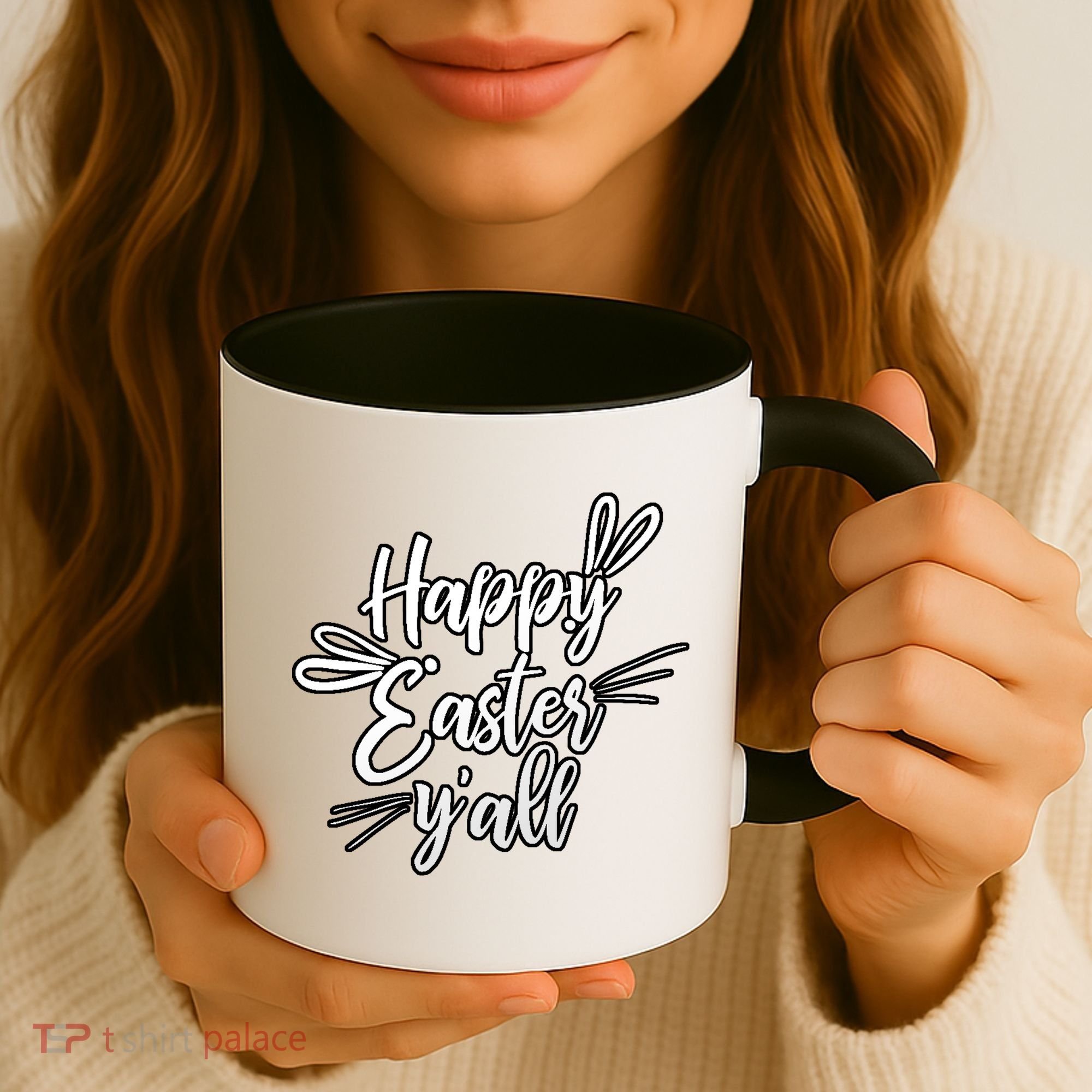 Happy Easter Y'all Bunny Ears Coffee Mug