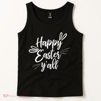 Happy Easter Y'all Bunny Ears Tank Top thumb 2