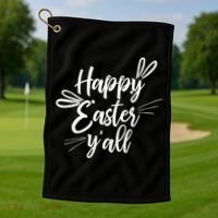 Happy Easter Y'all Bunny Ears Golf Towel thumb 1
