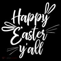 Happy Easter Y'all Bunny Ears Women's Long Sleeve Shirt thumb 2