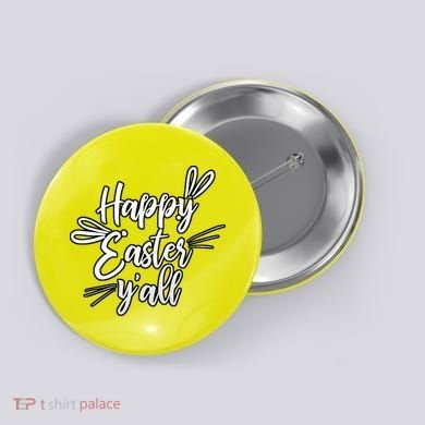 Happy Easter Y'all Bunny Ears Button