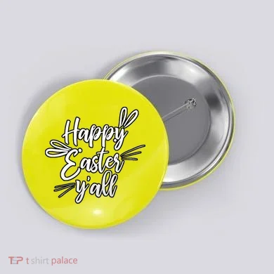 Happy Easter Y'all Bunny Ears Button