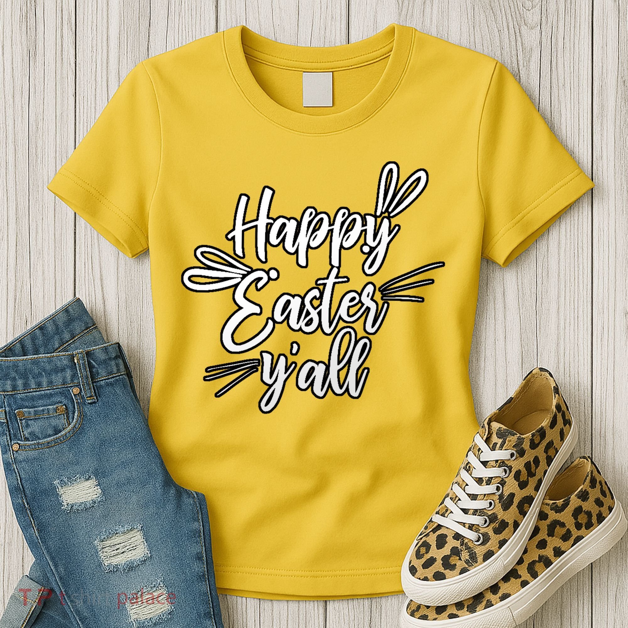 Happy Easter Y'all Bunny Ears Women's T-Shirt