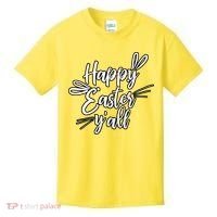 Happy Easter Y'all Bunny Ears Kids T-Shirt thumb 0