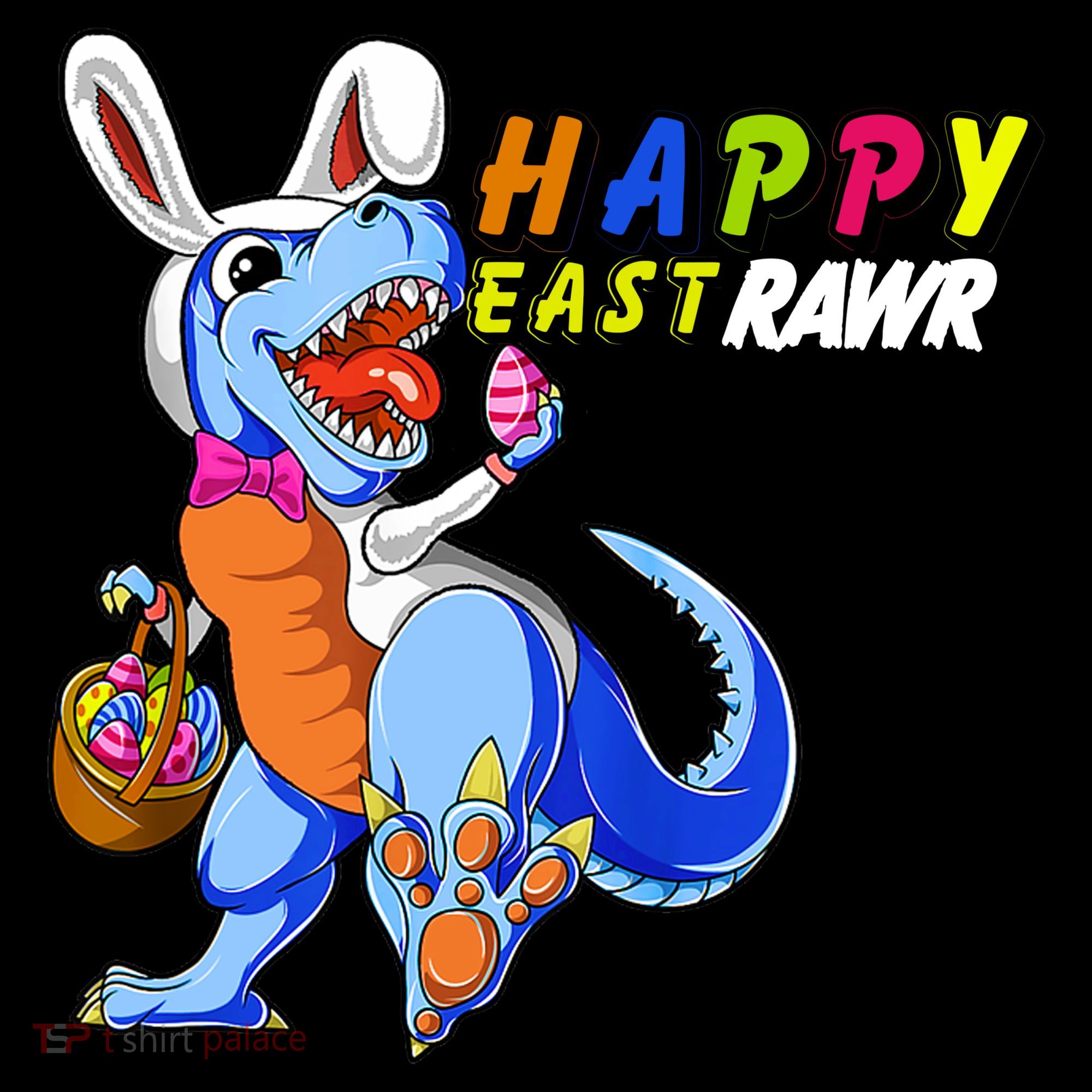 Happy EastRawar T-Rex Dino Easter Eggs Bucket Hat