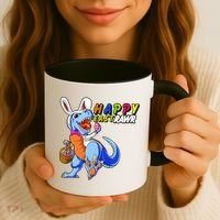 Happy EastRawar T-Rex Dino Easter Eggs Coffee Mug thumb 3