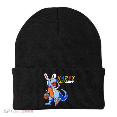 Happy EastRawar T-Rex Dino Easter Eggs Beanie