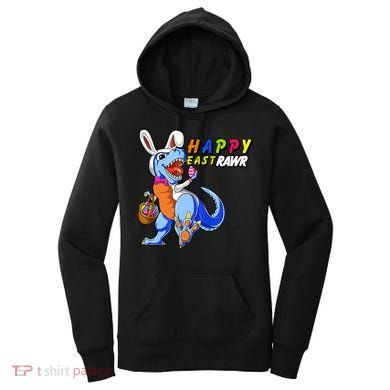 Happy EastRawar T-Rex Dino Easter Eggs Women's Hoodie