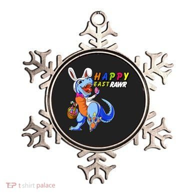 Happy EastRawar T-Rex Dino Easter Eggs Ornament