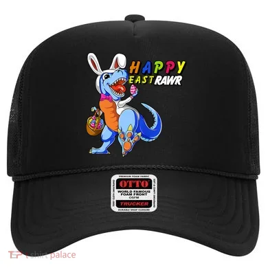 Happy EastRawar T-Rex Dino Easter Eggs Hat