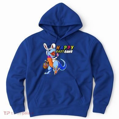 Happy EastRawar T-Rex Dino Easter Eggs Hoodie