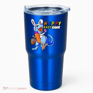 Happy EastRawar T-Rex Dino Easter Eggs Tumbler